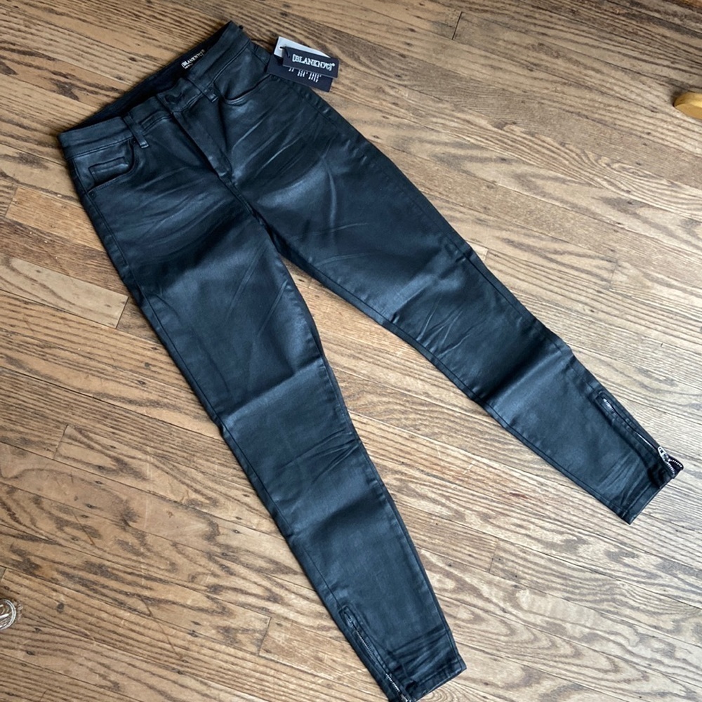 Blank NYC The Bond, in Spartacus Black Coated Jeans